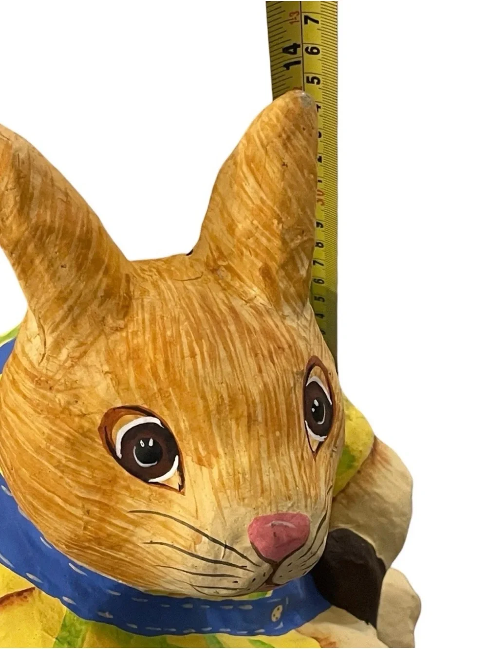 VTG Dept 56 Large Paper Mache Easter Bunny Peter Rabbit 14” X 10” Spring Decor